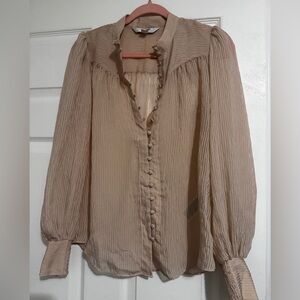 Ever New Blouse size 2 beige/pink